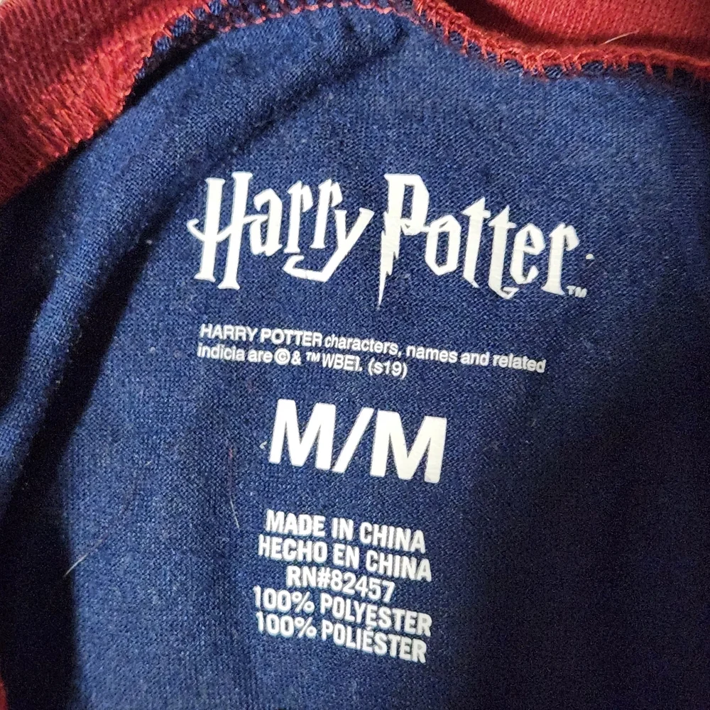 Harry Potter Hogwarts Pajama Set Big Boys Sz M Drawstring With Pocket And Top